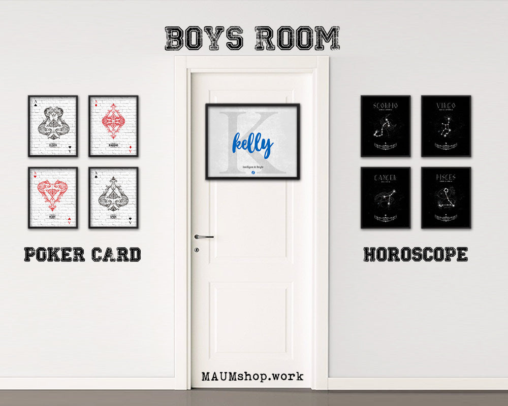 Kelly Personalized Bible Name Plate Framed Print Art Kids Baby Room Wall Decor Gifts