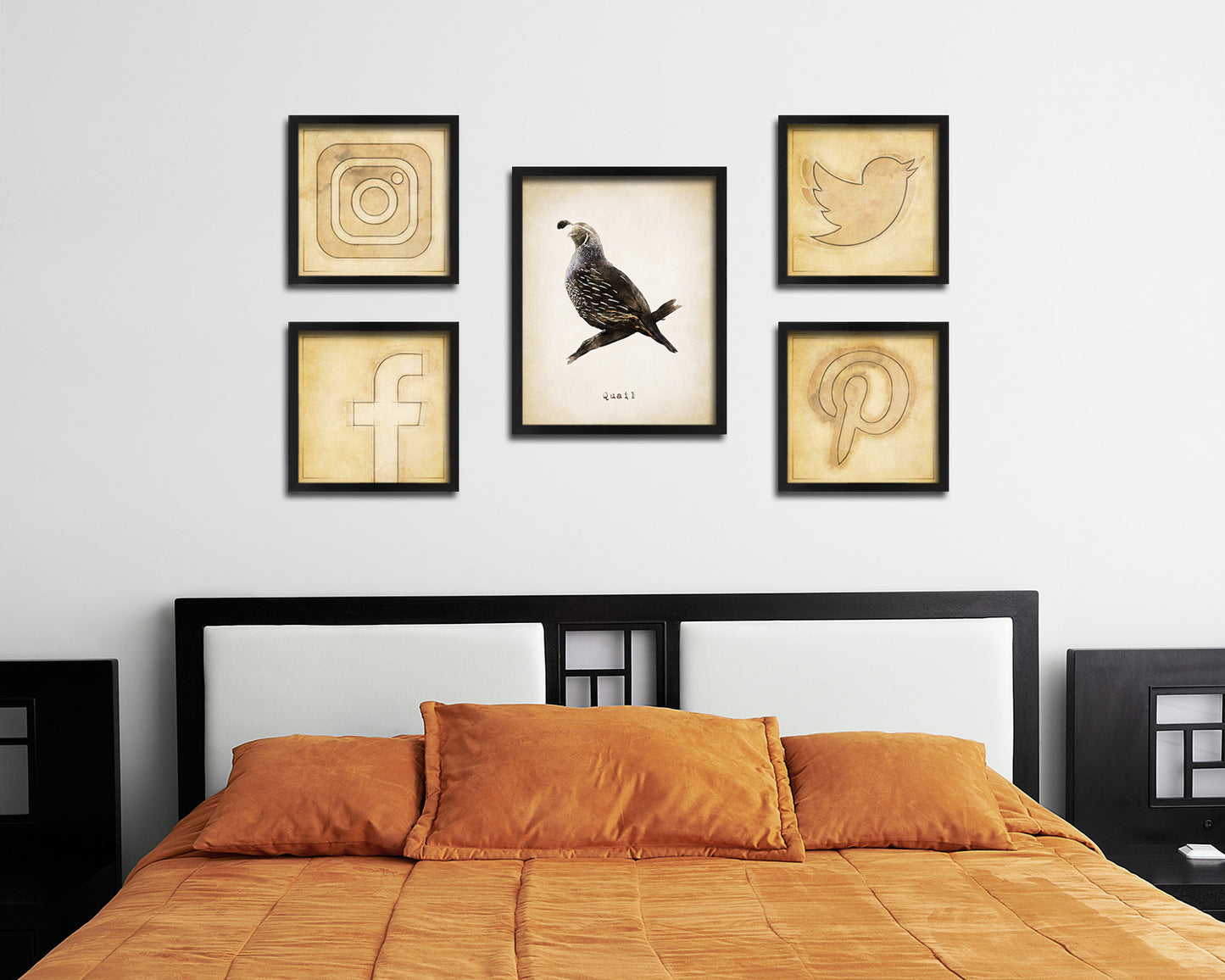 Quail Vintage Bird Fine Art Paper Prints Home Decor Wall Art Gifts