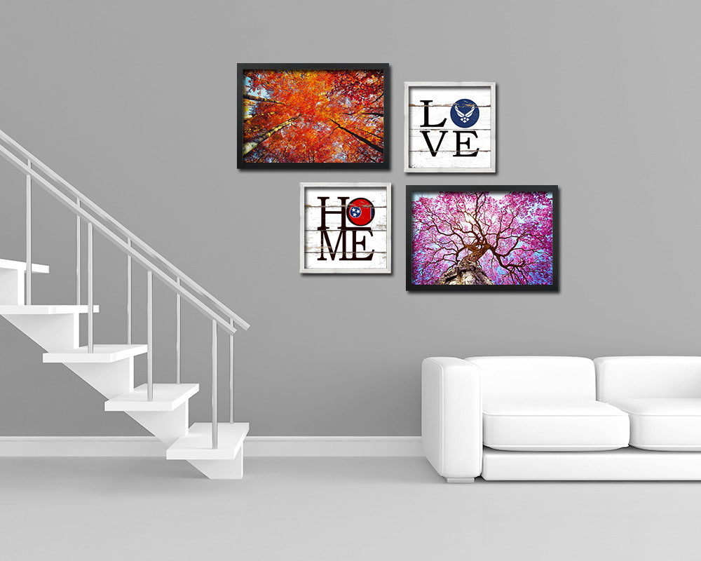 Tennessee State Flag Home Sign Framed Print Decor Wall Art Gifts