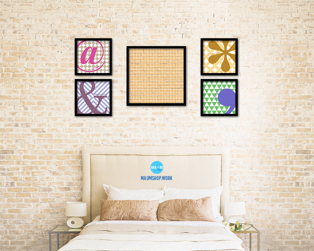 Abstract Yellow Artwork Wood Frame Gifts Modern Wall Decor Art Prints