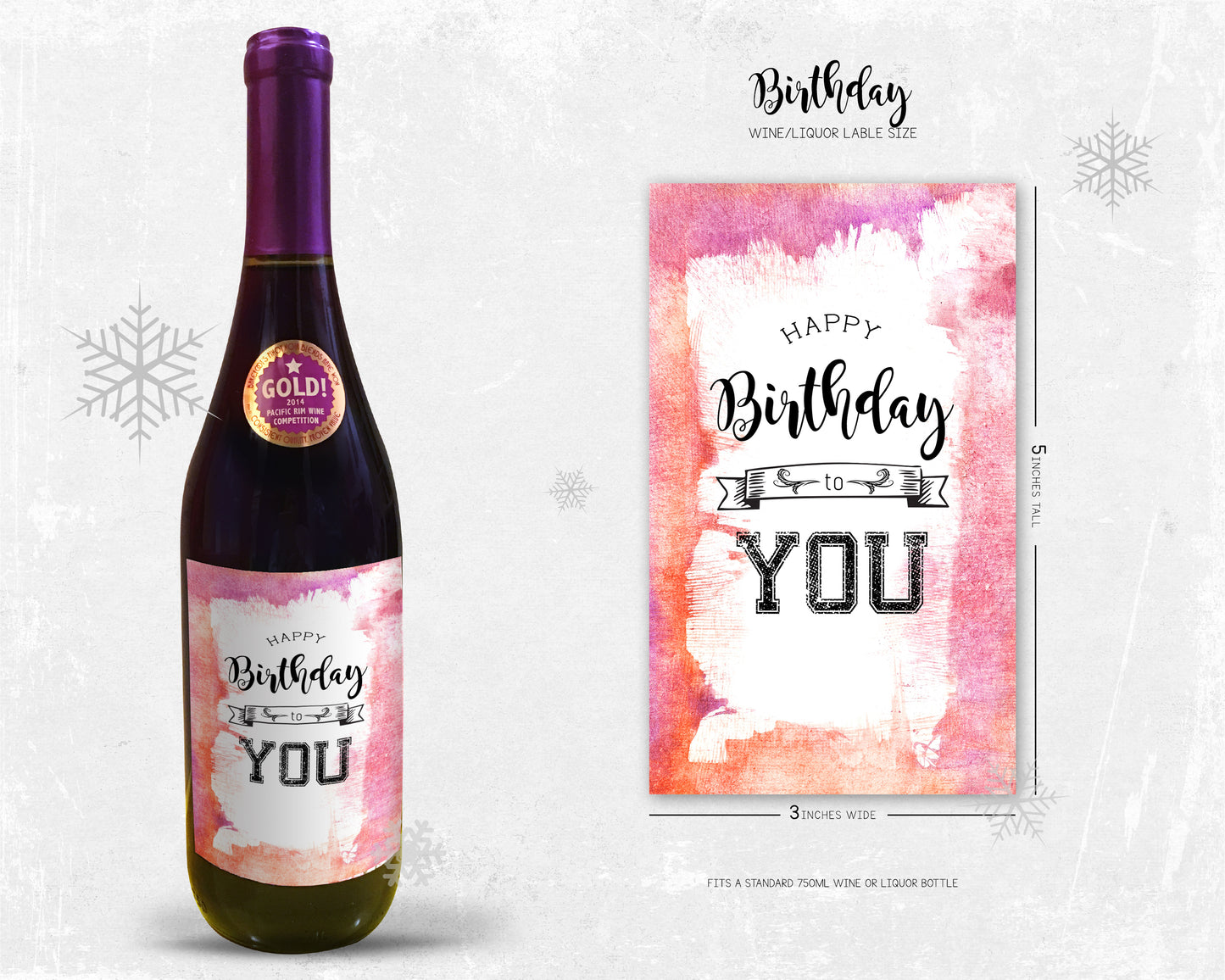 Happy Birthday To You Gift Label Holiday Personalized Gifts 8002