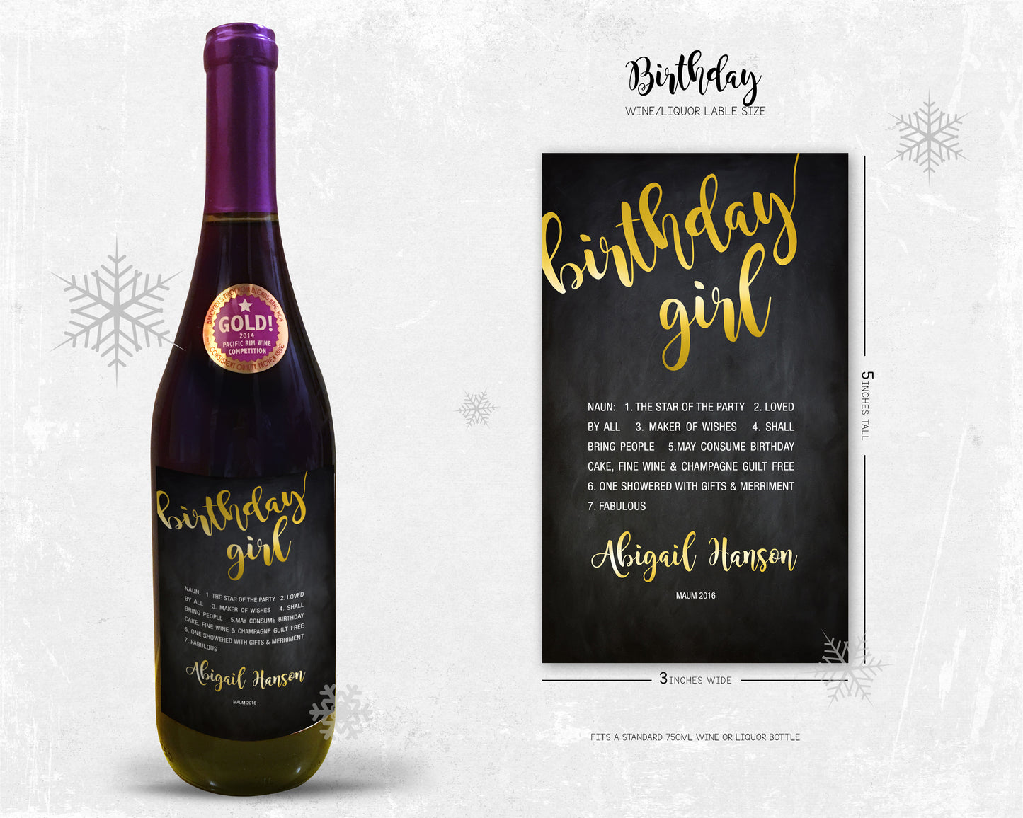 Birthday Gifts Label Holiday Personalized Gifts 8003