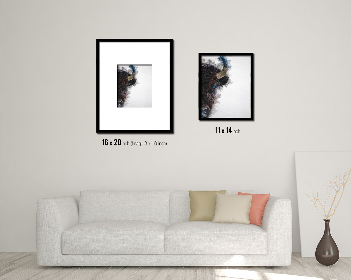 Buffuro Animal Painting Print Framed Art Home Wall Decor Gifts