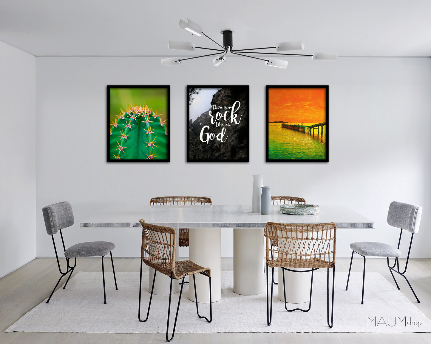 There is no rock like our God Quote Framed Print Wall Decor Art Gifts