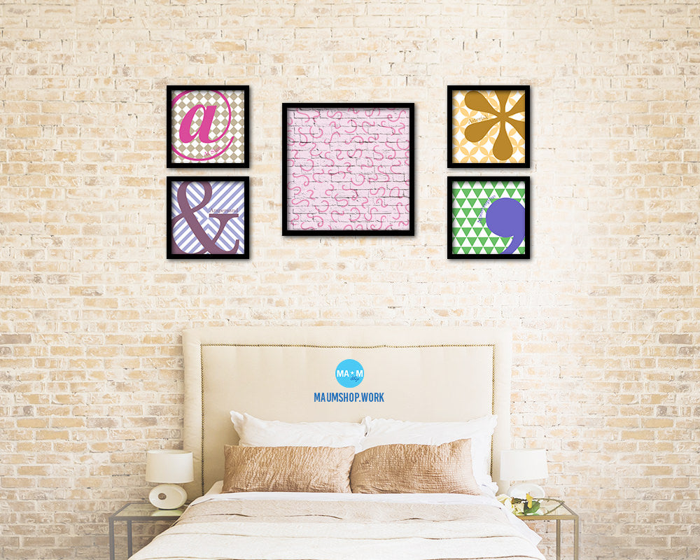 Abstract Pink Artwork Wood Frame Gifts Modern Wall Decor Art Prints