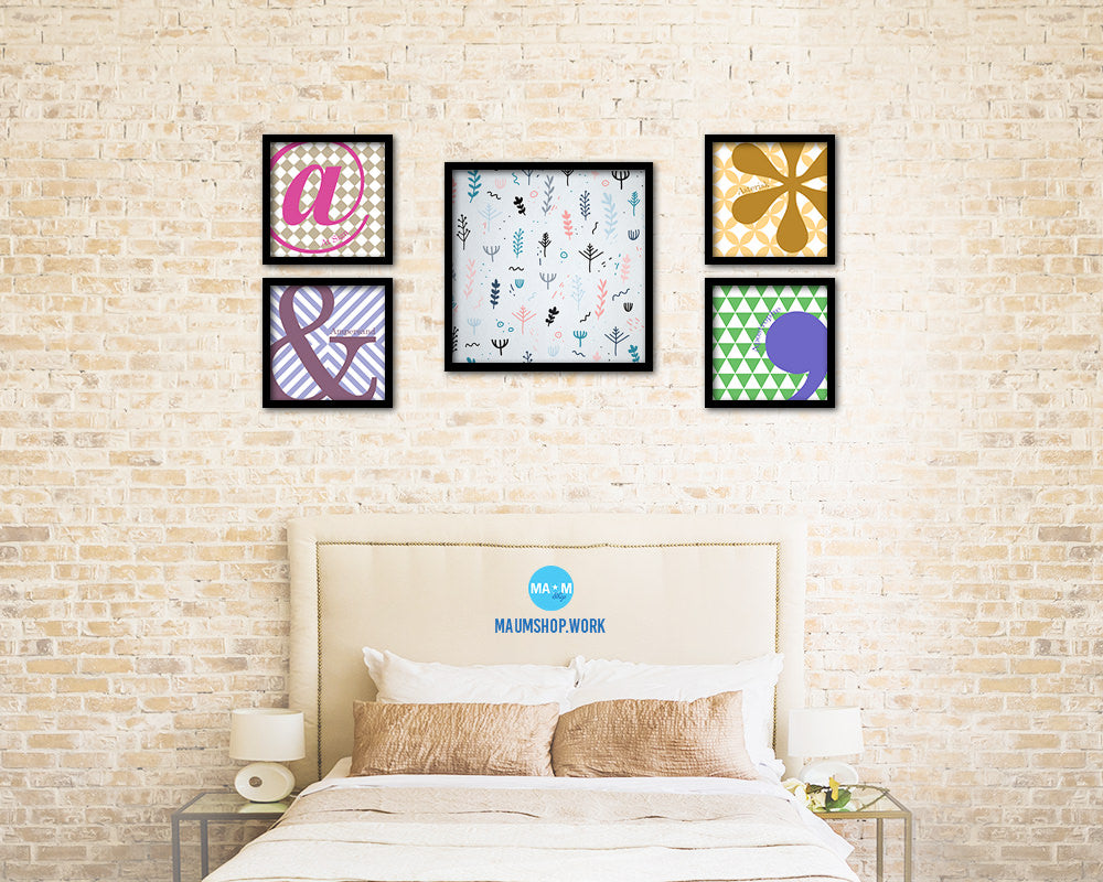 Garden Abstract Artwork Wood Frame Gifts Modern Wall Decor Art Prints
