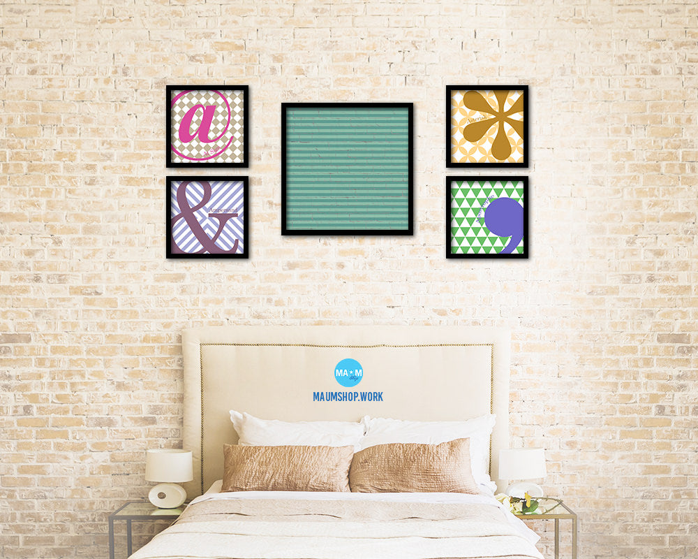 Geometric Abstract Artwork Wood Frame Gifts Modern Wall Decor Art Prints