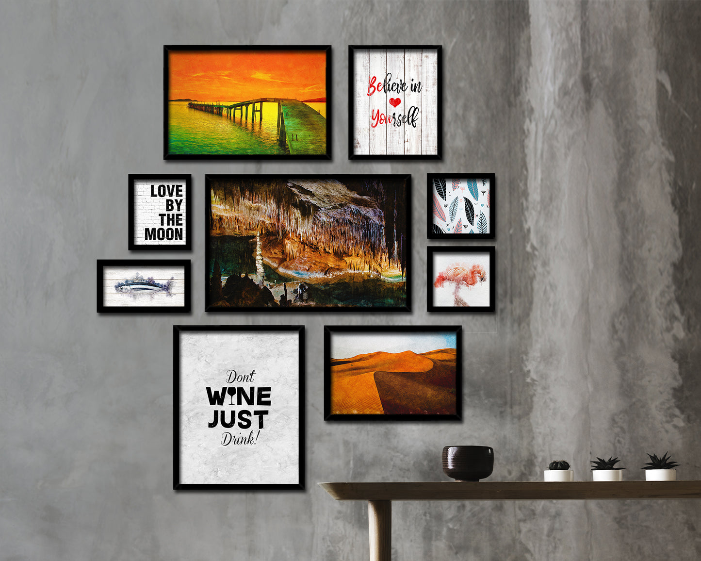 Don't wine just drink Quote Framed Print Wall Art Decor Gifts