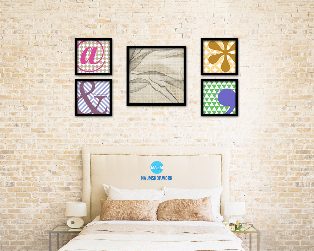 Abstract Artwork Wood Frame Gifts Modern Wall Decor Art Prints