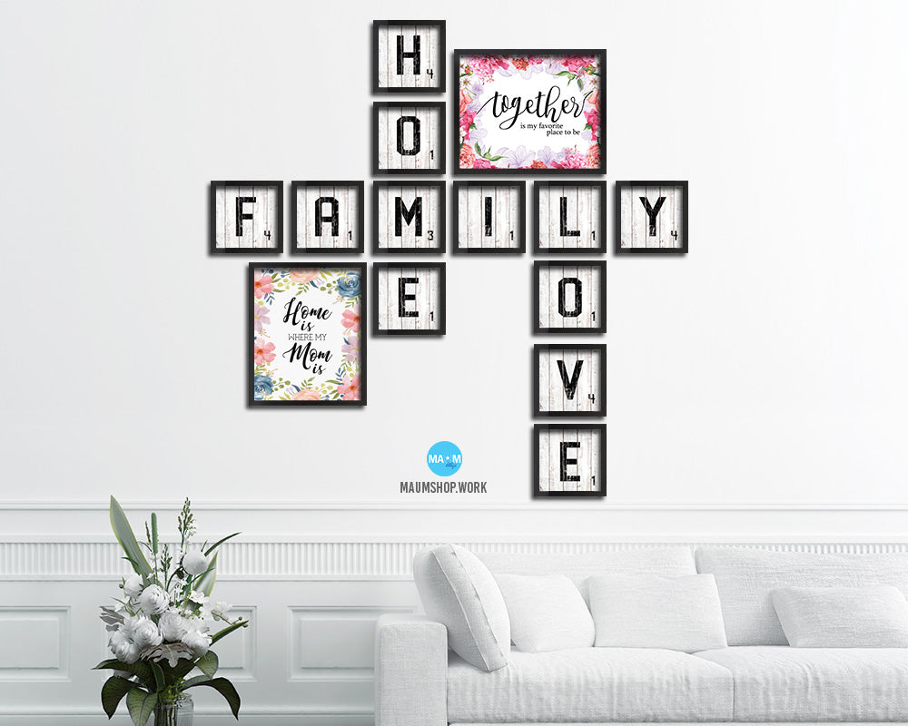 Home is where my mom is Mother's Day Framed Print Home Decor Wall Art Gifts