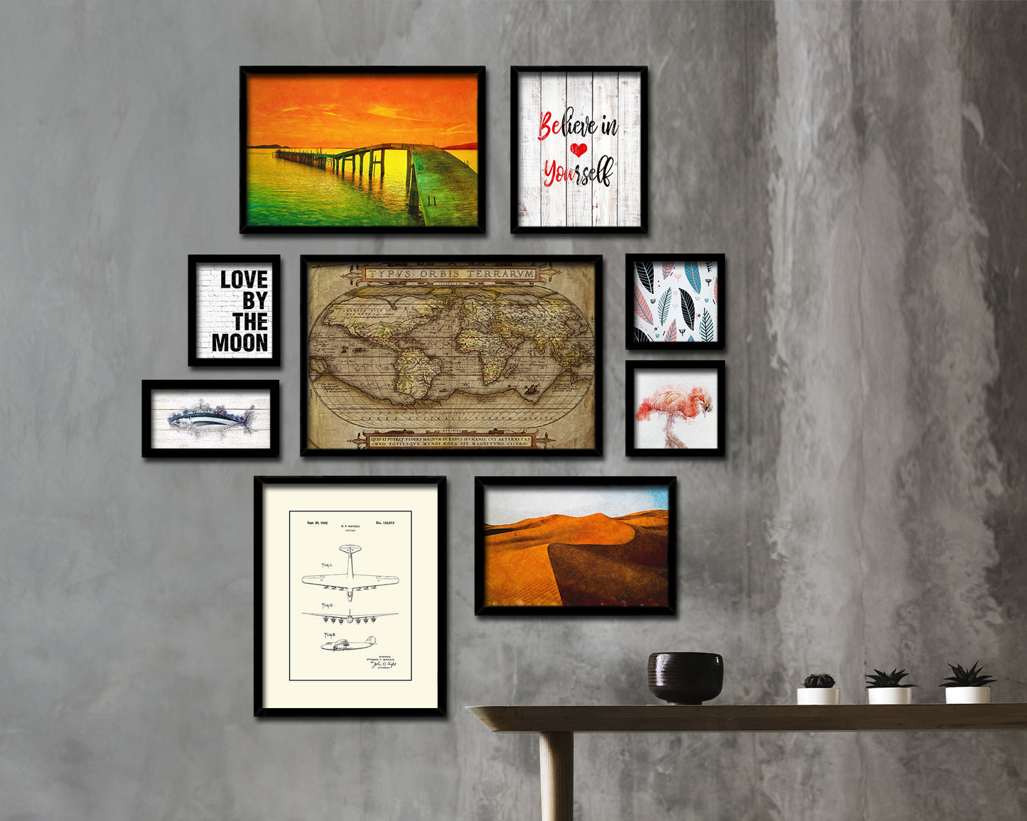 World Ocean Currents 1872 Historical Map Framed Print Art Wall Decor Gifts