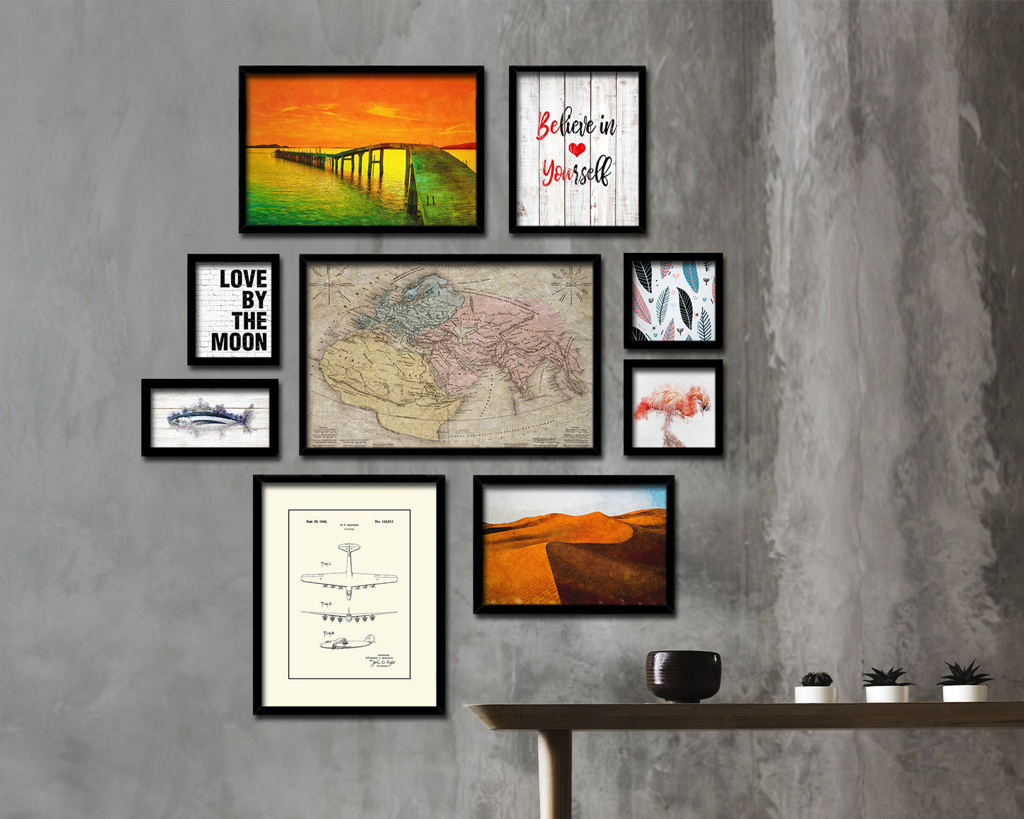 World in the time of Ptolemy Historical Map Framed Print Art Wall Decor Gifts