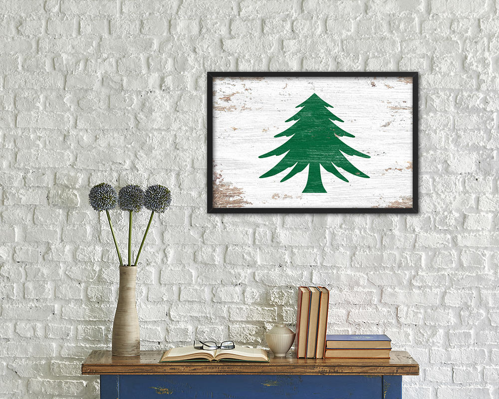 Naval & Maritime City Massachusetts State Shabby Chic Flag Framed Prints Decor Wall Art Gifts