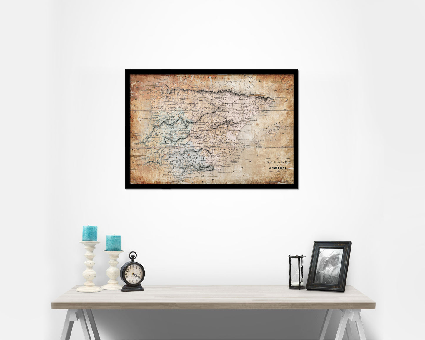 Espagne Ancienne Antique Map Framed Print Art Wall Decor Gifts