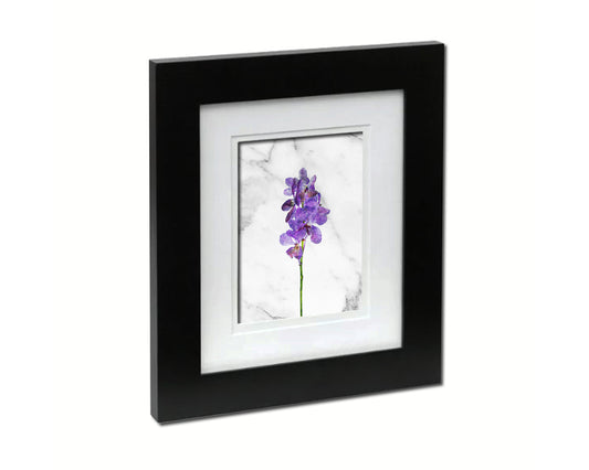 Violet Orchid Marble Texture Plants Art Wood Framed Print Wall Decor Gifts