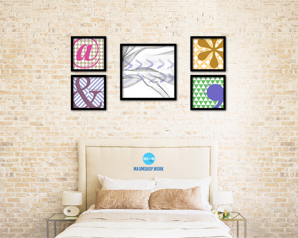 Brush Object Abstract Artwork Wood Frame Gifts Modern Wall Decor Art Prints