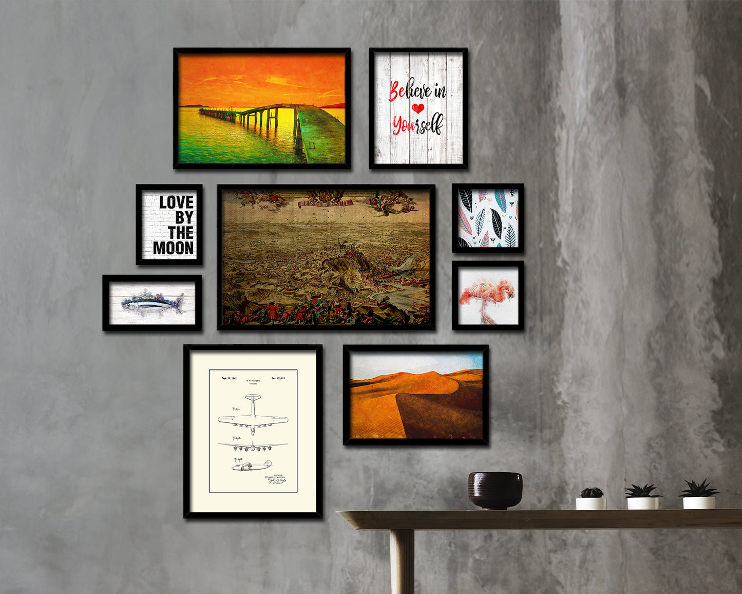 Mountain Fortress Siege Atlas Fortifications Battle Vintage Map Framed Print Art Wall Decor Gifts