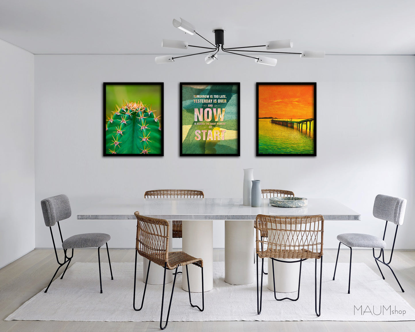 Tomorrow is too late Quote Framed Print Wall Decor Art Gifts