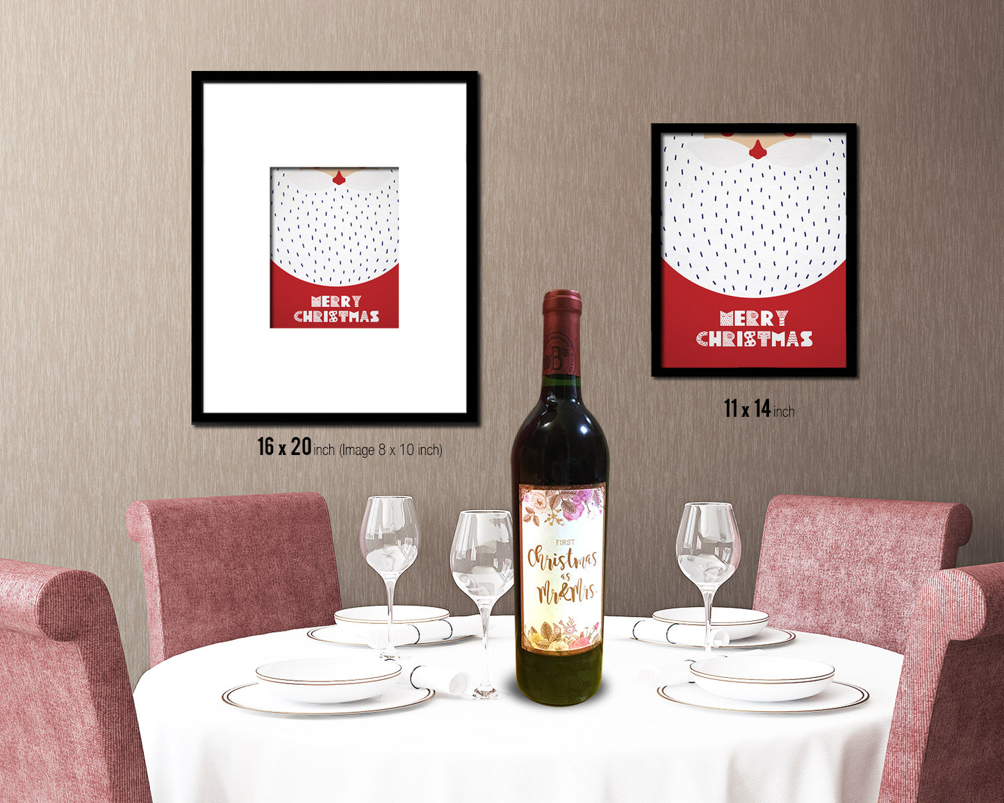 Merry Christmas Holiday Season Gifts Wood Framed Print Home Decor Wall Art