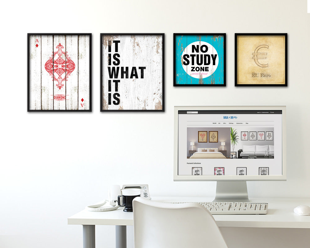 It is what it is Quote Framed Print Home Decor Wall Art Gifts