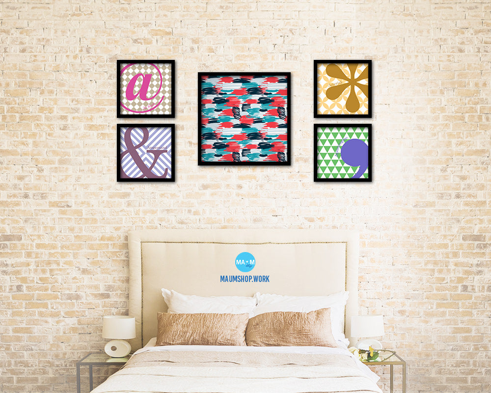 Abstract Painting Artwork Wood Frame Gifts Modern Wall Decor Art Prints