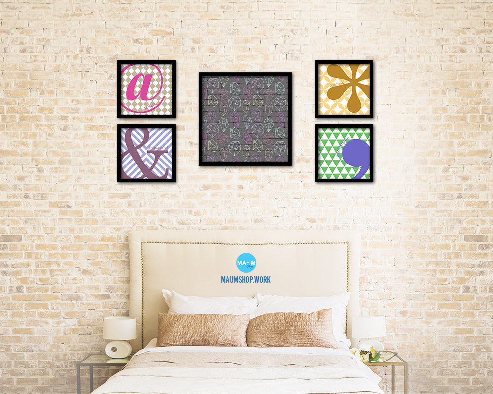 Abstract Line Artwork Wood Frame Gifts Modern Wall Decor Art Prints