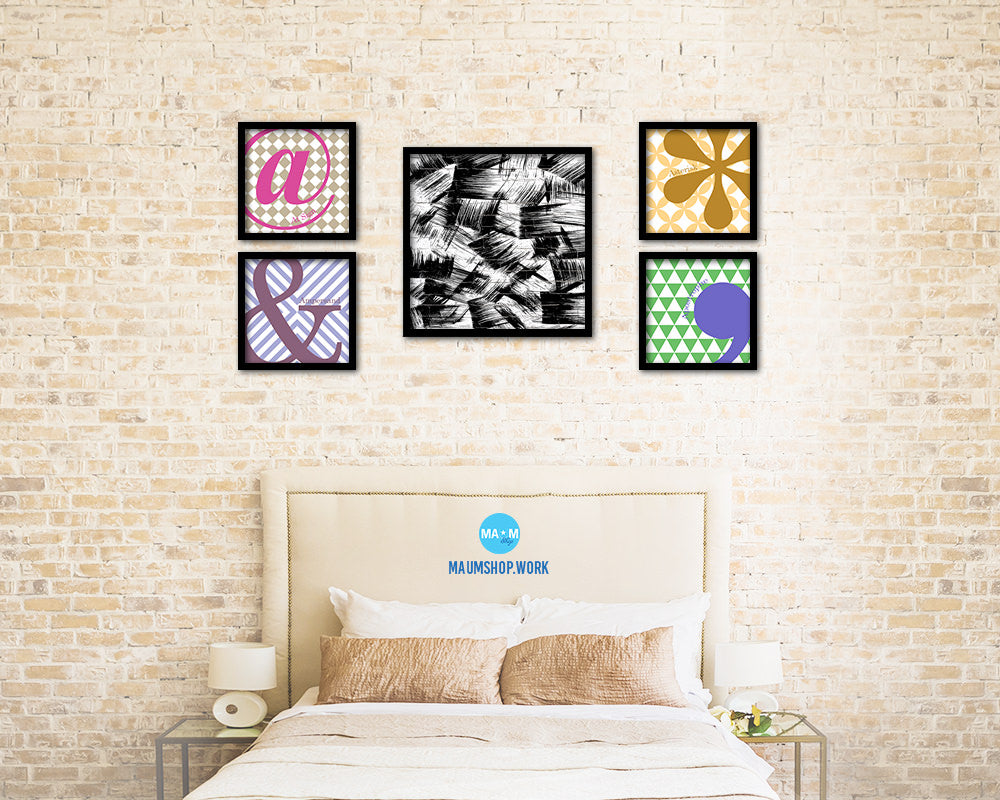 Foam Roller Abstract Artwork Wood Frame Gifts Modern Wall Decor Art Prints