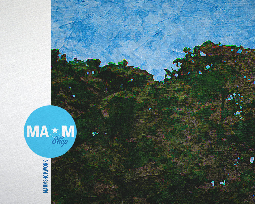 Augusta GA Golf Course, Fall Artwork Painting Print Art Wood Framed Wall Decor Gifts