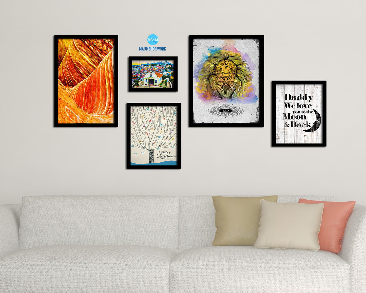 Leo Constellation Prediction Yearly Horoscope Wood Framed Paper Print Wall Art Decor Gifts