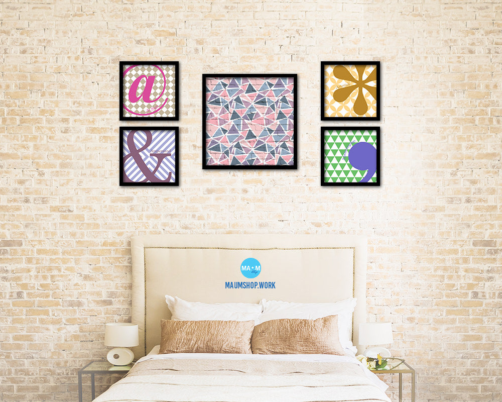 Abstract Pink Artwork Wood Frame Gifts Modern Wall Decor Art Prints