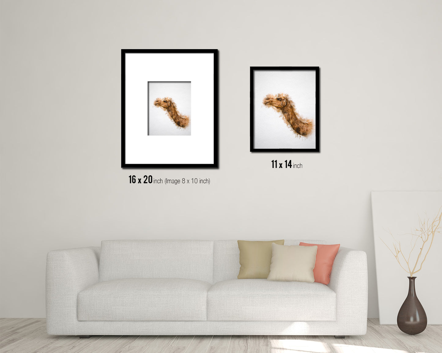 Camel Animal Painting Print Framed Art Home Wall Decor Gifts