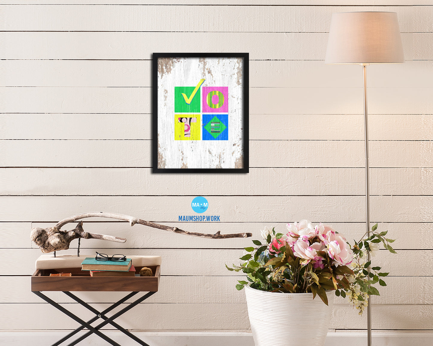 Vote Rainbow Pride Peace Right Justice Poster Wood Framed Wall Decor Gifts