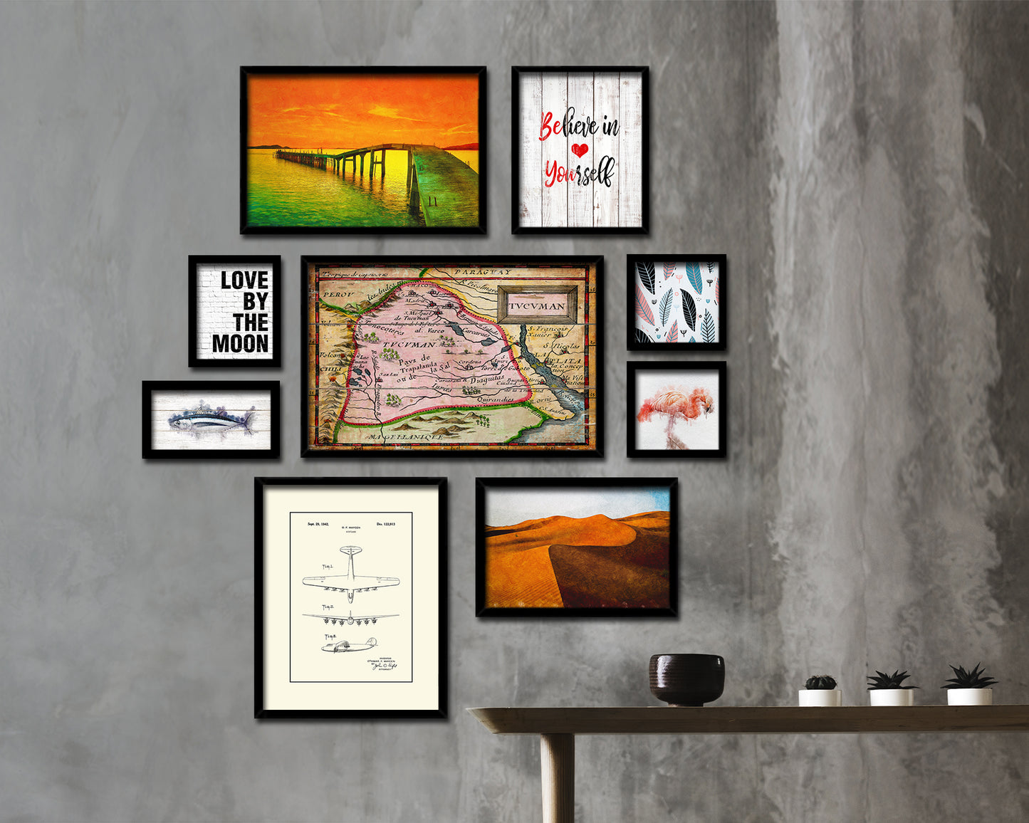 Argentina Buenos Aires San Miguel de Tucumán 1679 Antique Map Framed Print Art Wall Decor Gifts