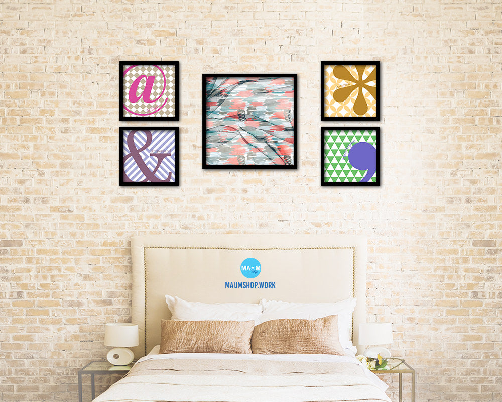 Abstract Painting Artwork Wood Frame Gifts Modern Wall Decor Art Prints