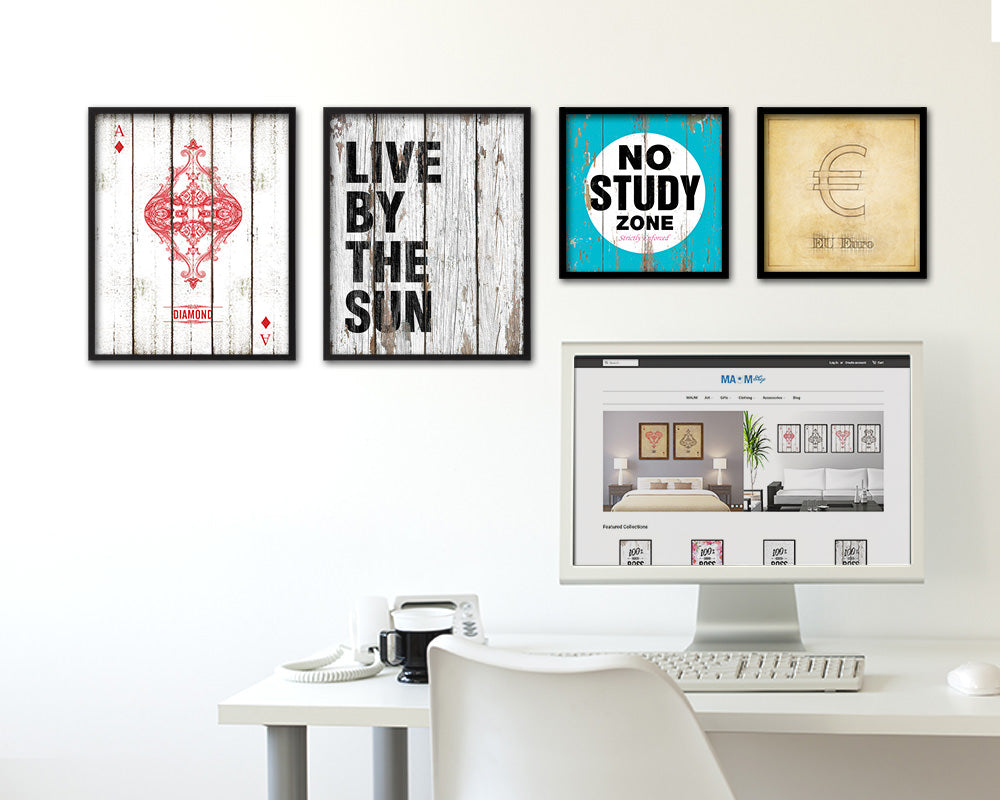 Live by the sun Quote Framed Print Home Decor Wall Art Gifts