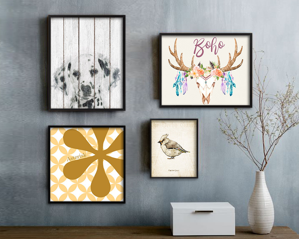 Dalmatian Dog Puppy Portrait Framed Print Pet Watercolor Wall Decor Art Gifts