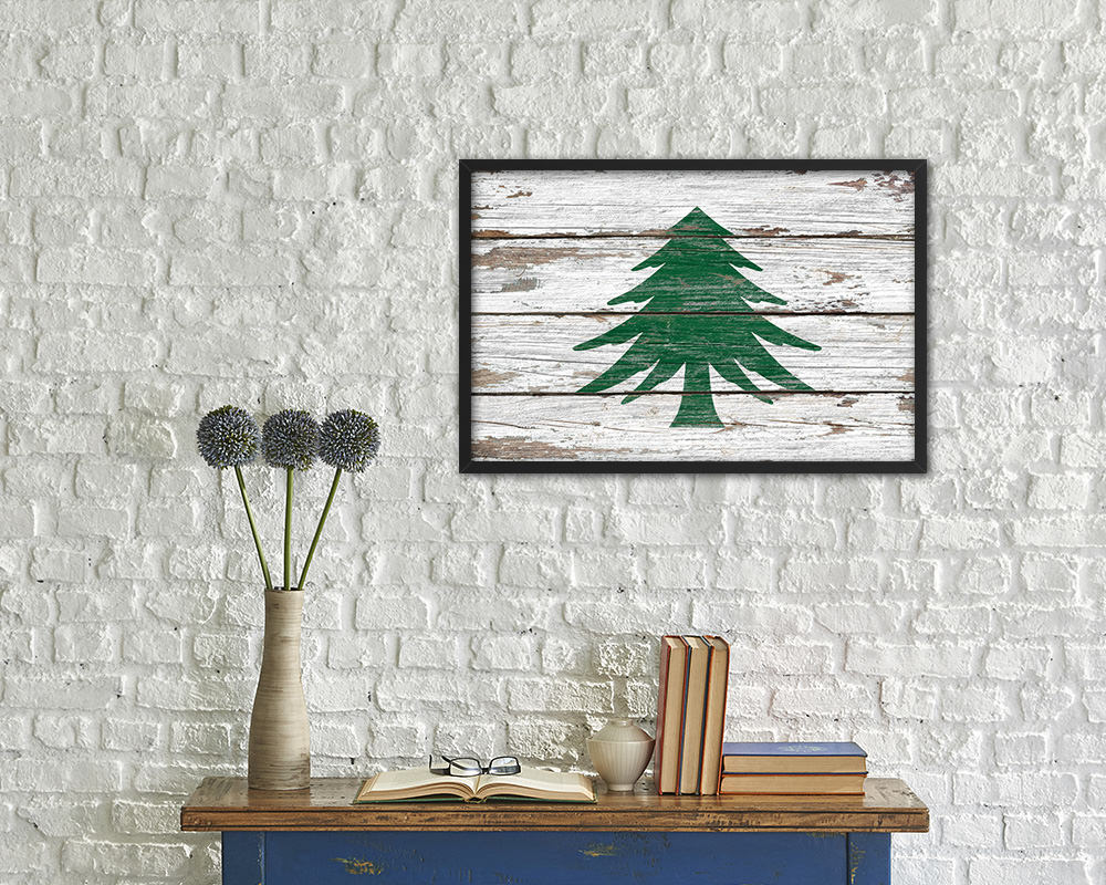 Naval & Maritime City Massachusetts State Vintage Flag Framed Print Wall Decor Art Gifts