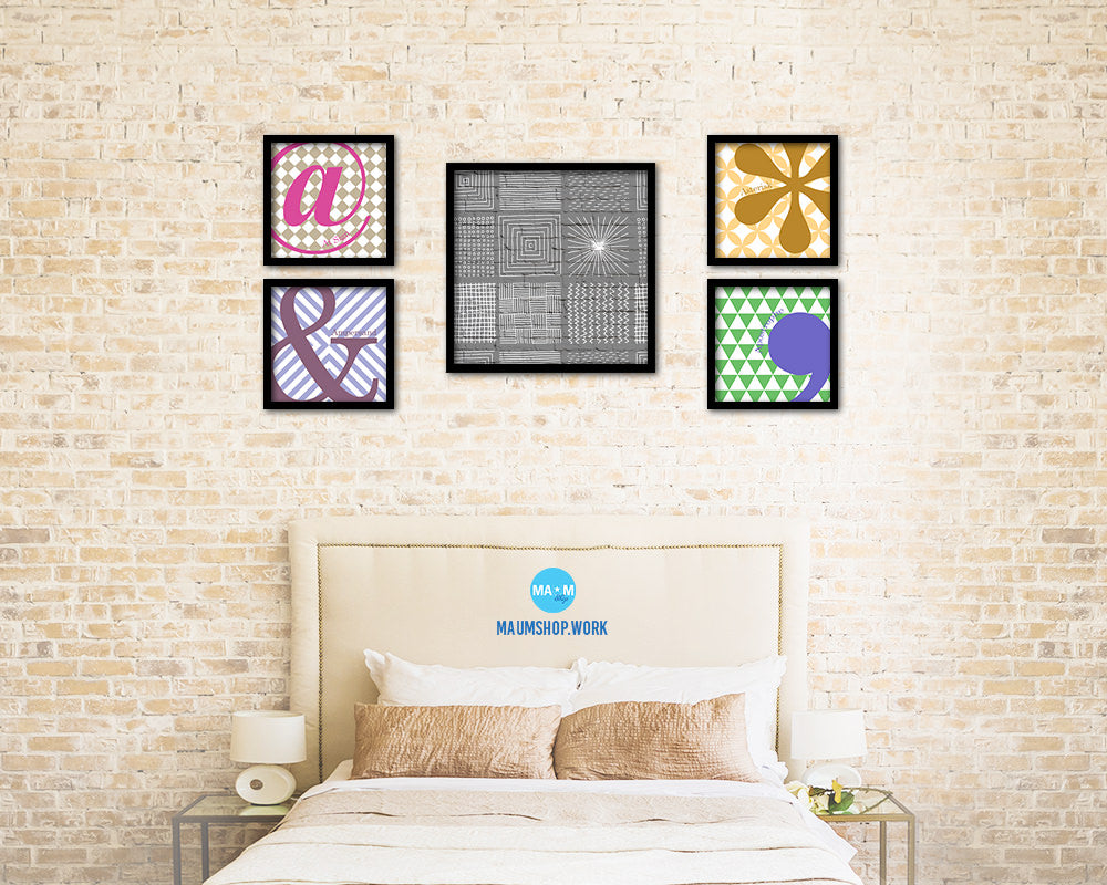 Shape Abstract Artwork Wood Frame Gifts Modern Wall Decor Art Prints