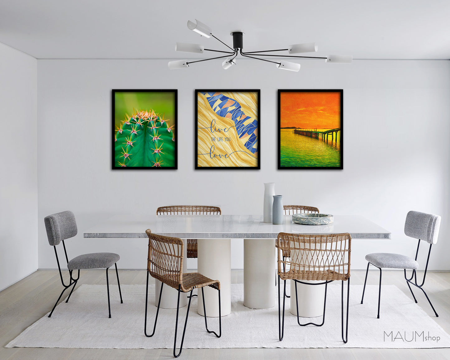 Live the life you love Quote Framed Print Wall Decor Art Gifts