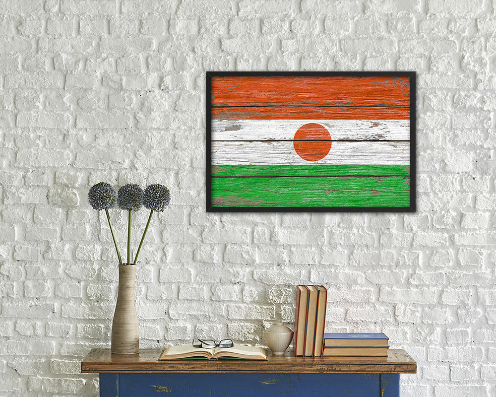Niger Country Wood Rustic National Flag Wood Framed Print Wall Art Decor Gifts