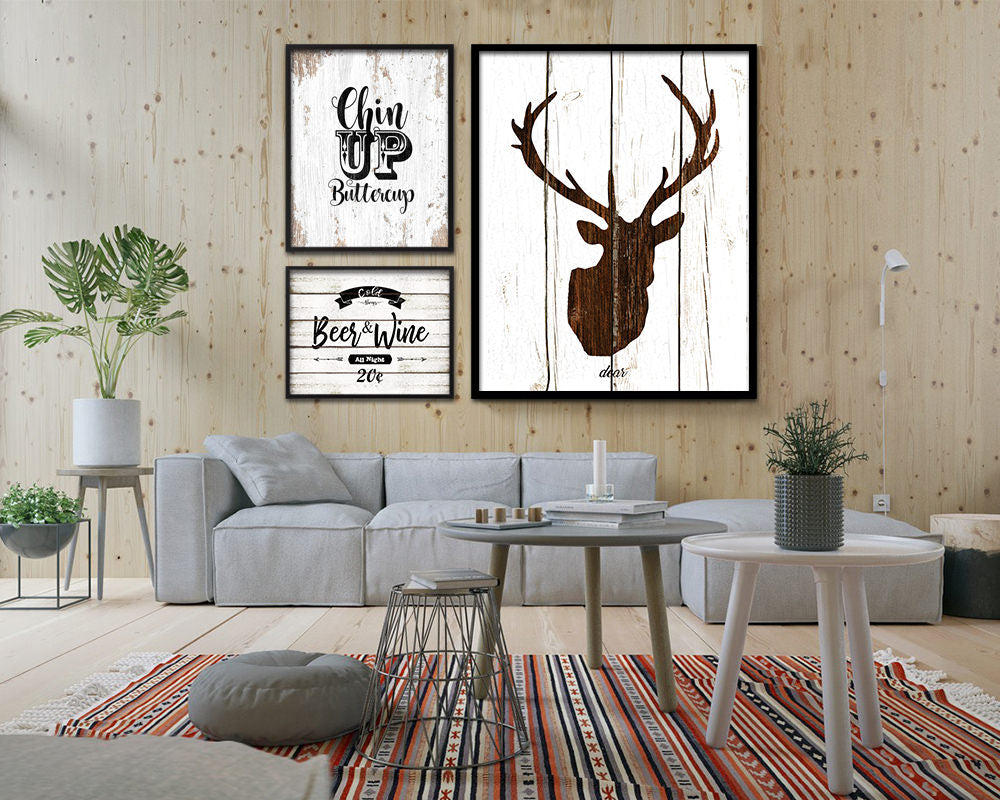 Chin up buttercup Quote Framed Artwork Print Home Decor Wall Art Gifts