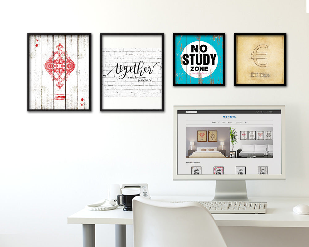 Together is my favorite place to be Quote Framed Print Home Decor Wall Art Gifts