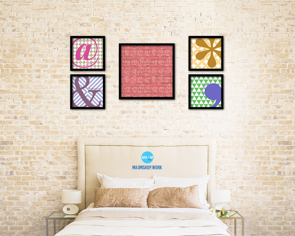 Abstract Red Artwork Wood Frame Gifts Modern Wall Decor Art Prints