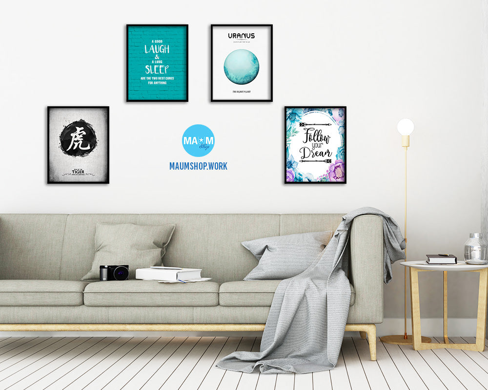 A good laugh & a long sleep are the two best cures Quote Framed Print Wall Decor Art Gifts