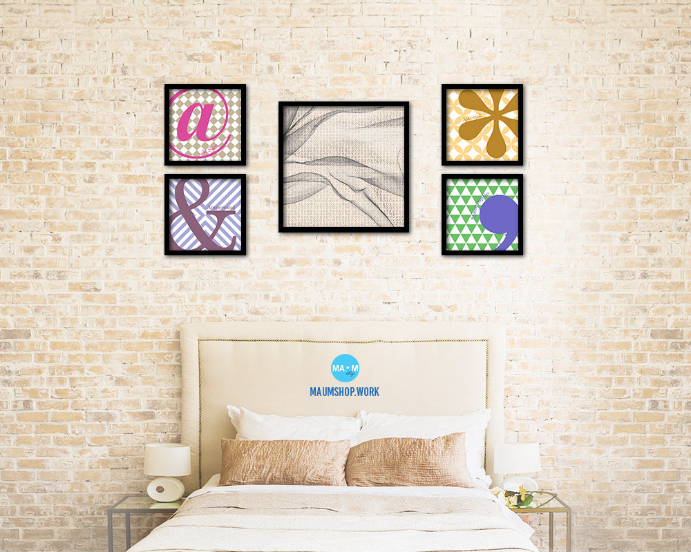 Abstract Artwork Wood Frame Gifts Modern Wall Decor Art Prints