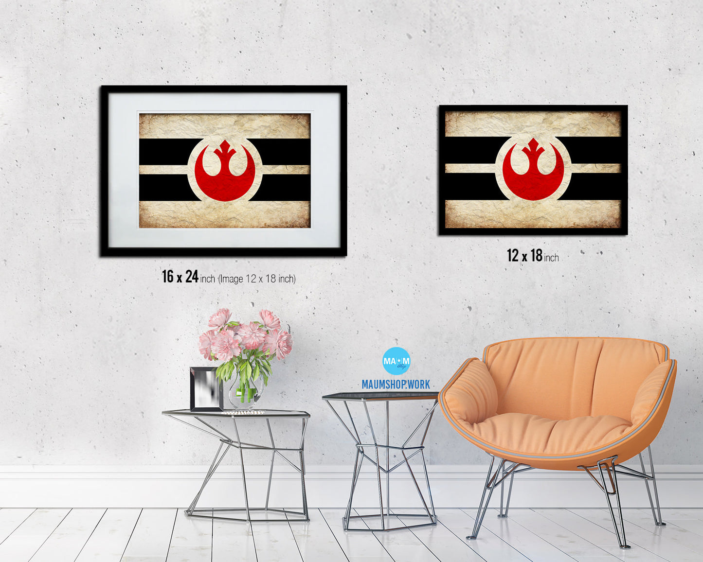 Alliance to Restore the Republic Vintage Military Flag Framed Print Sign Decor Wall Art Gifts