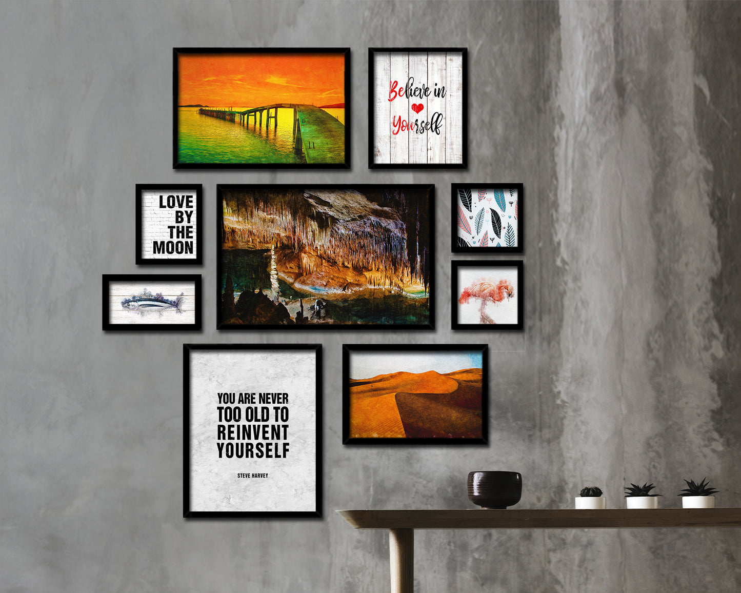 You are never too old to reinvent yourself, Steve Harvey Motivational Quote Framed Art