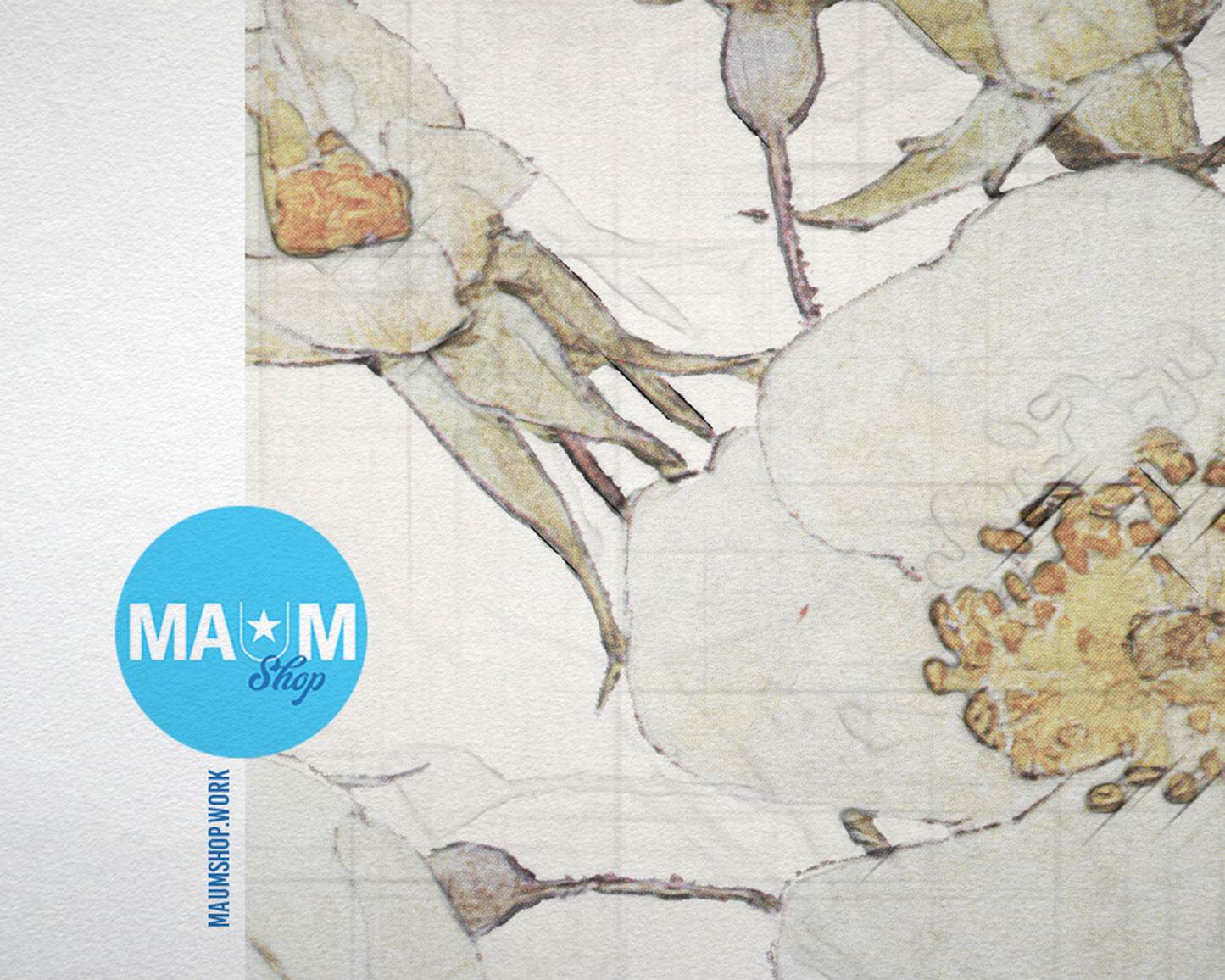 Brunonii Vintage Botanical Rose Flower Art Wood Framed Print Wall Decor Gifts