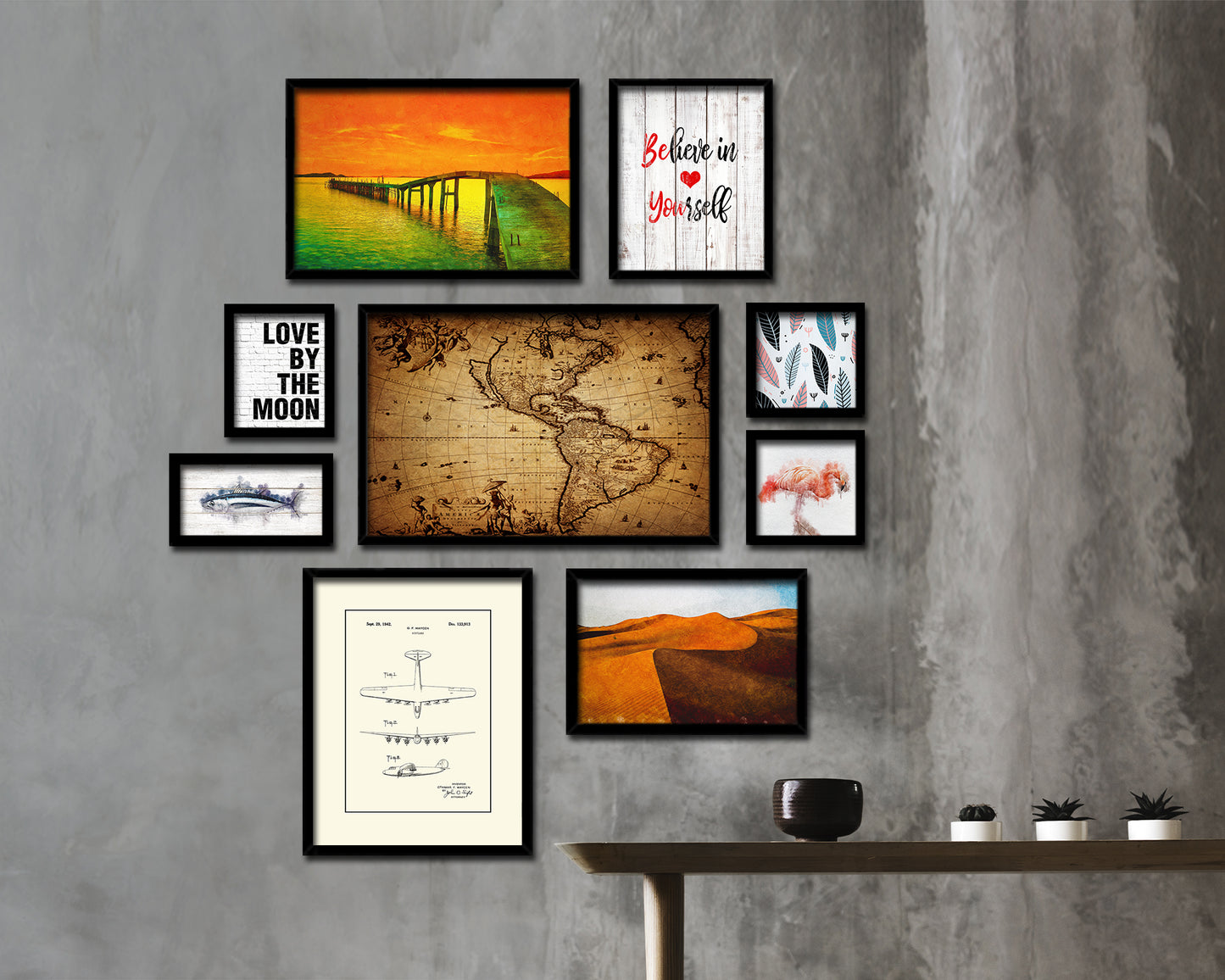 America 1690 Historical Map Framed Print Art Wall Decor Gifts