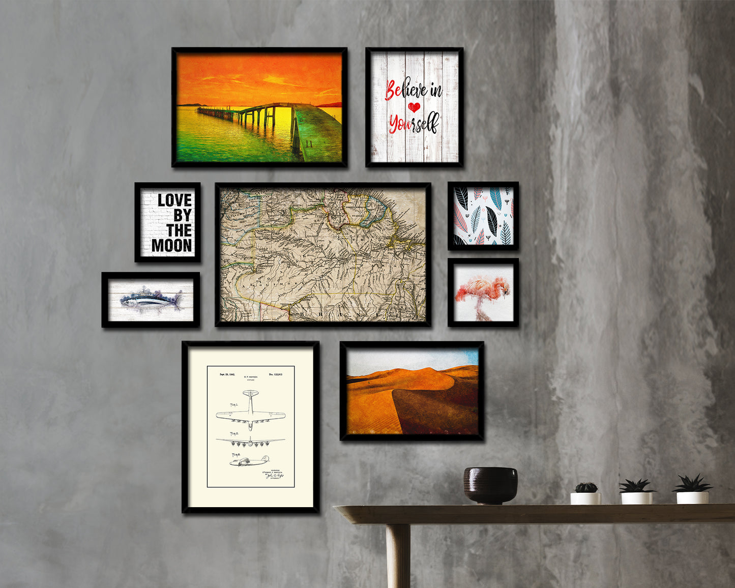 Amazon River Basin Historical Map Framed Print Art Wall Decor Gifts